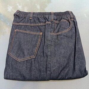 New Haband Ice House Flannel Lined Elastic Black Denim Jeans Men's 38 L X 31